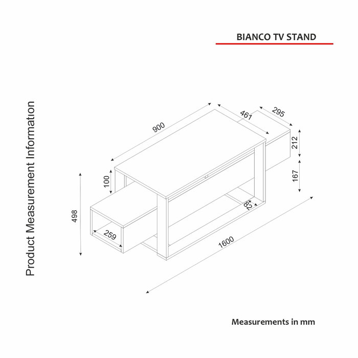 Hanah Home Soporte para TV Travertino